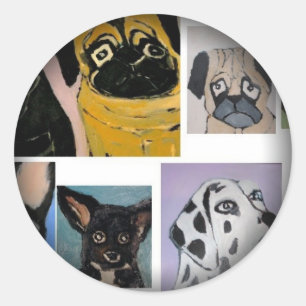 Esmaecer em Autocolantes Redondos Pretos