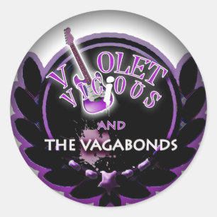 Esmaecer em Autocolantes Redondos Pretos