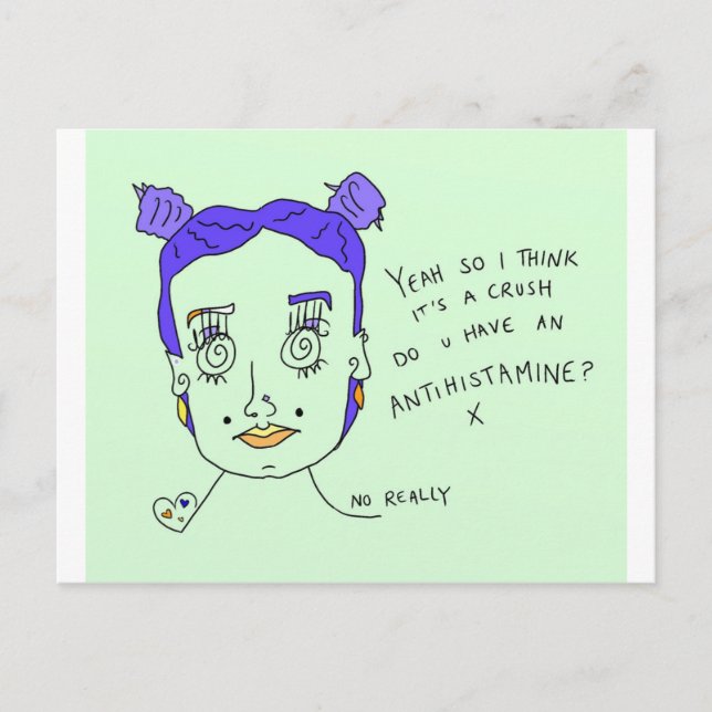 Esmagamento | Cartão postal Impressão | #ouvidos (Frente)