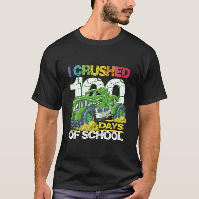 Esmagei 100 dias de T-Shirt da escola (Frente)