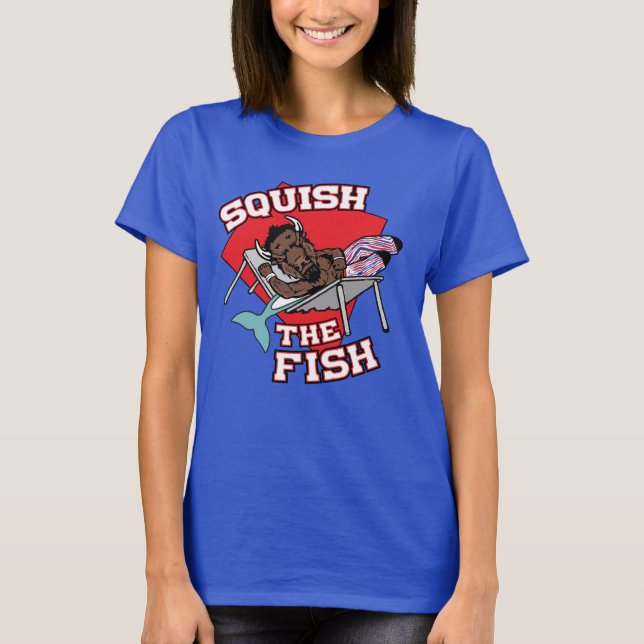 Esmague a Camiseta de Peixe (Frente)