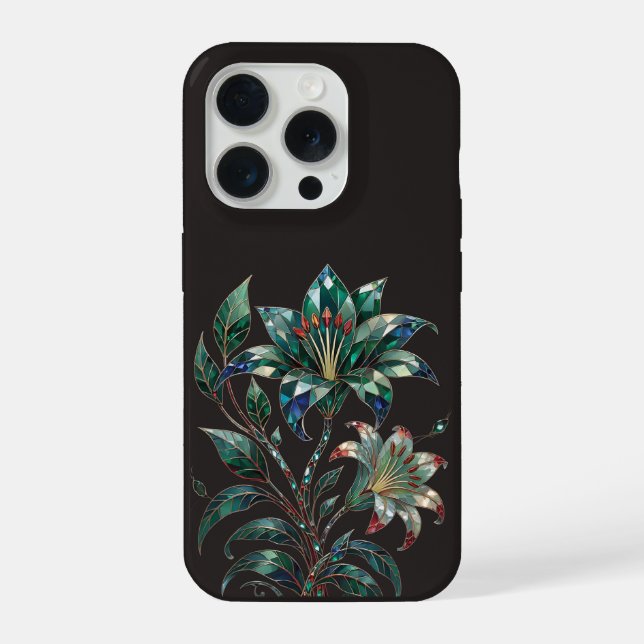 Esmeralda Joia Botânica Preta Luxo Floral (Verso)