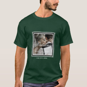 Esmeralda verde Personalizável T-Shirt de casament