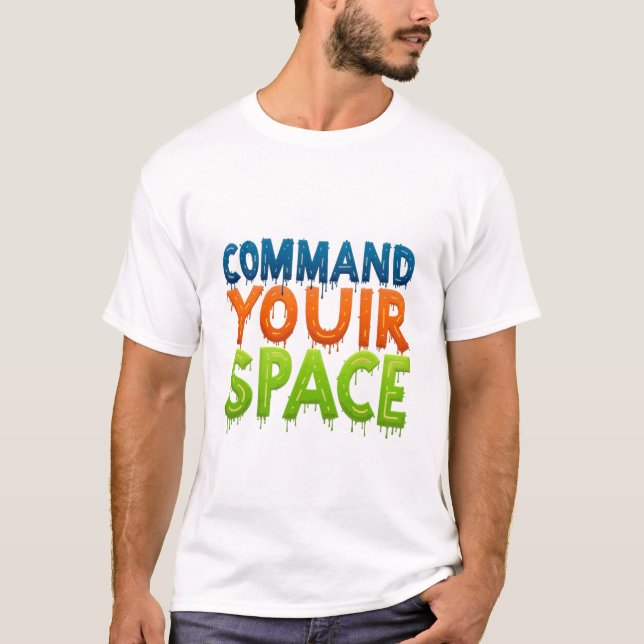 Espaçar a melhor t-shirt do seu comando (Frente)