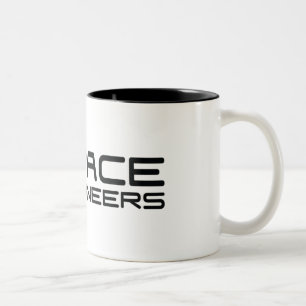 Espace logotipo branco/preto da caneca do Dois-Tom