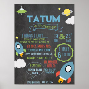 Espachante personalizado com poster de 1 ano