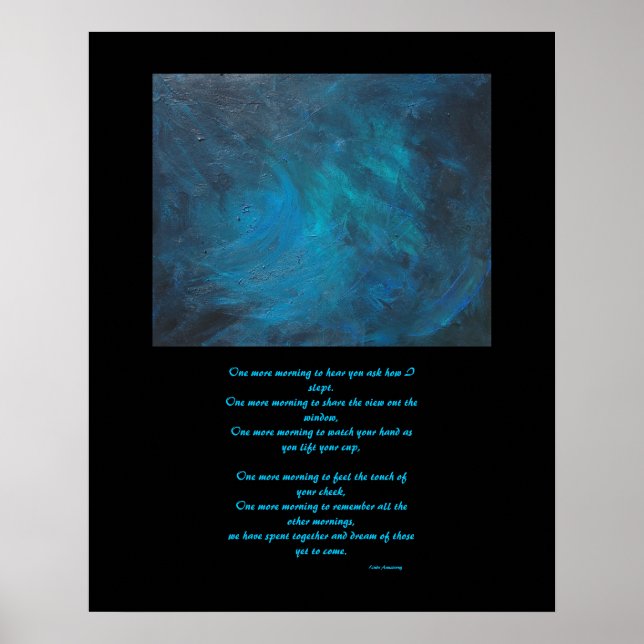 "Espaço" Abstrato Pintura e Poesia de Amor Poster (Frente)