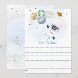 Espaço Astronauta Cartões de primeiro aniversario 