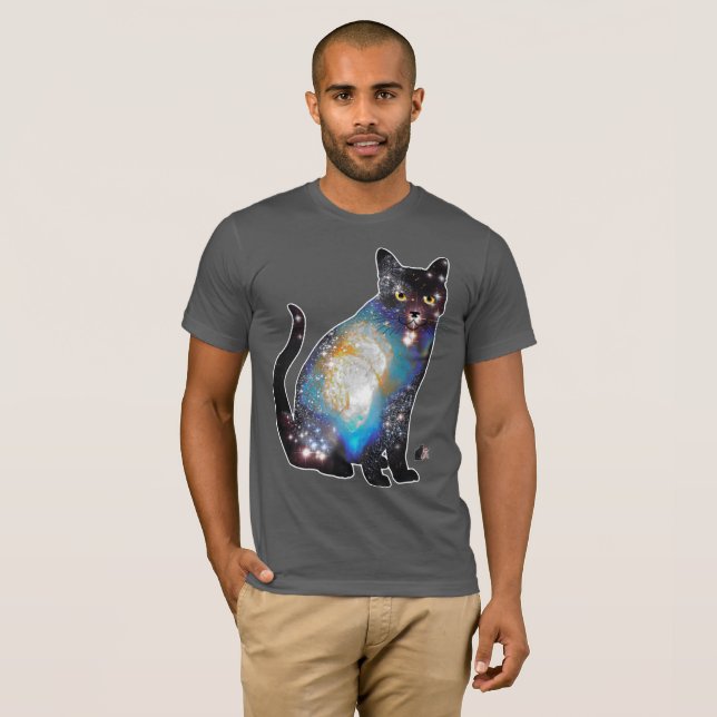 Espaço Cosmos Em T-shirt De Gato (Frente Completa)
