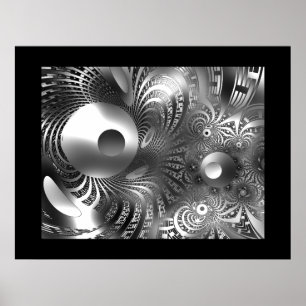 Espaço da prata do poster da arte abstracta