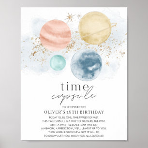 Espaço de Cápsula Tempo Aniversário Poster Boys