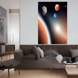 Espaço e planetas | AI Art Poster