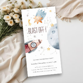 Espaço Exterior Fresco Em Qualquer Convite Anivers