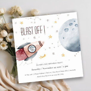 Espaço Exterior Fresco Em Qualquer Convite Anivers