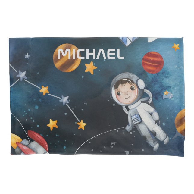 Espaço Exterior Personalizado e Astronauta Fofo (Frente)