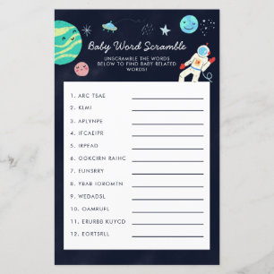 Espaço Galáxia Baby Word Scramble Game