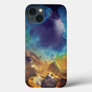 Espaço Nebula azul Amarelo Álcool Arte