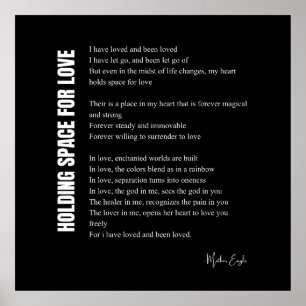 Espaço para o amor, poem wall art poster decor