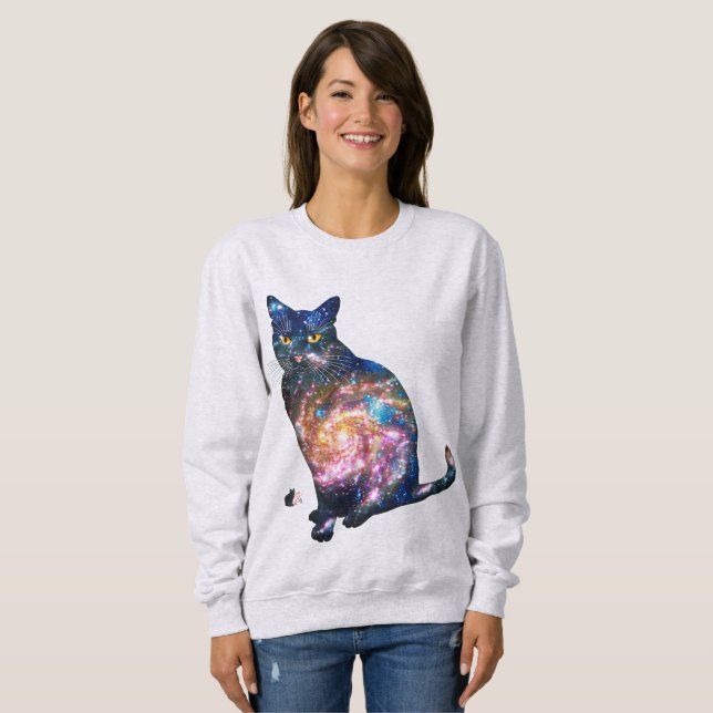 Espaço Radiante Em T-shirt De Gato (Frente Completa)
