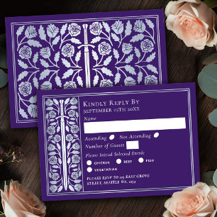 Espada Medieval Roxa Casamento RSVP