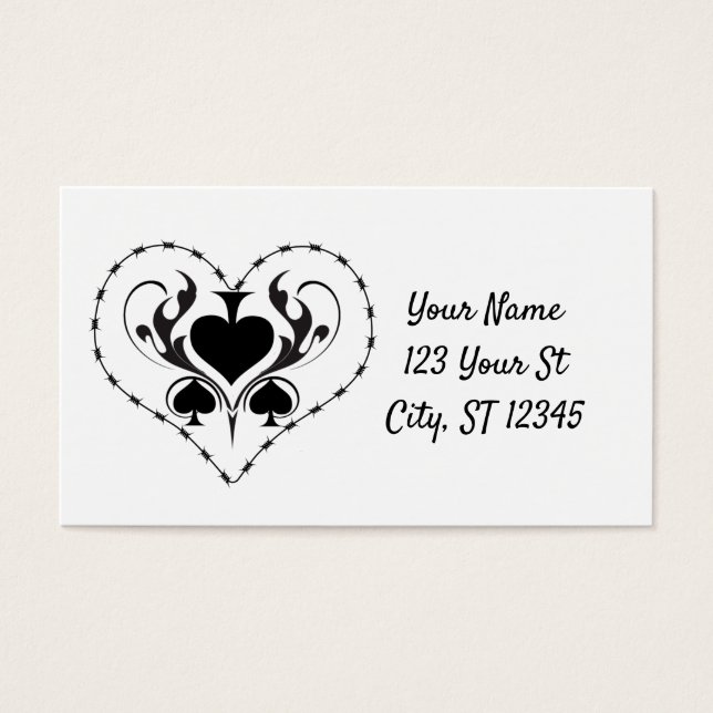 Espadas Pretas do Coração com Fio Barbed_Cove (Frente)