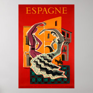 Espagne, Espanha, Poster de viagens