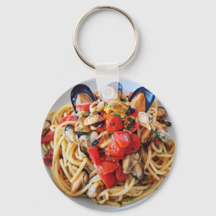 Espaguete italiano com Chaveiro de mexilhão