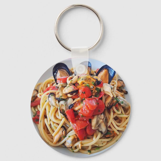 Espaguete italiano com Chaveiro de mexilhão (Frente)
