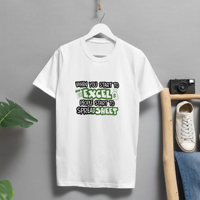 Espalhamento T-Shirt engraçado Excel e Folha de Cá (Criador carregado)