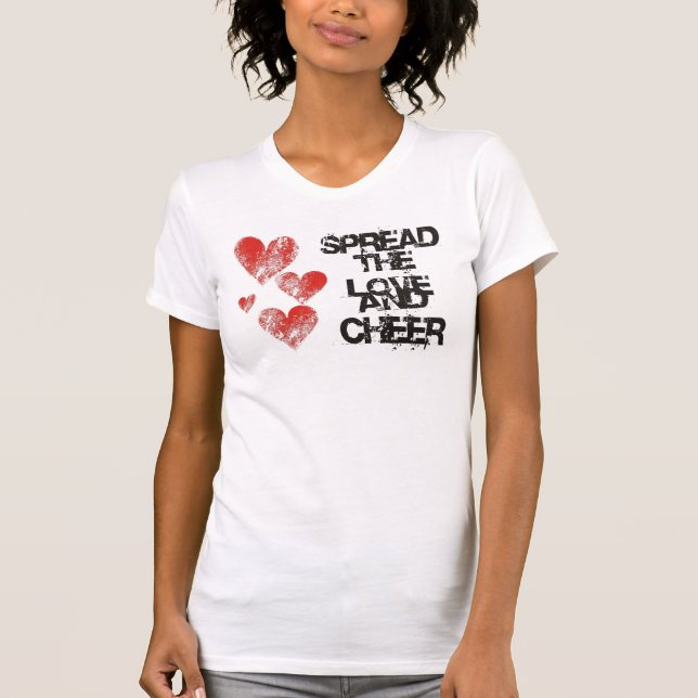 Espalhe o amor e o t-shirt destruído elogio (Frente)