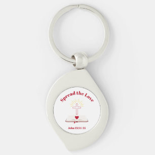 Espalhe o Chaveiro de metal de amor