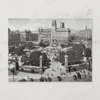 Espanha, Barcelona, cópia do cartão postal Vintage