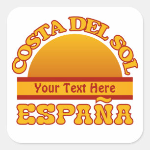 ESPANHA com adesivos personalizados Costa Del Sol