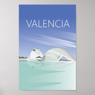 Espanha de poster de viagens Valencia