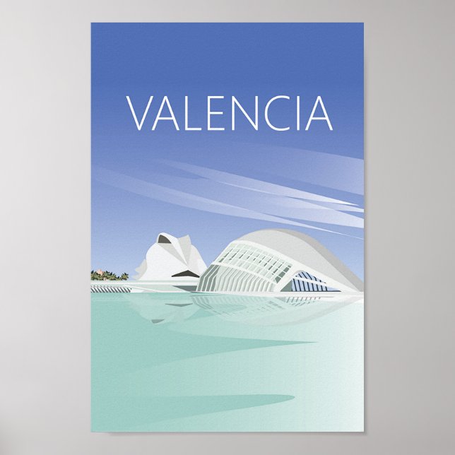 Espanha de poster de viagens Valencia (Frente)