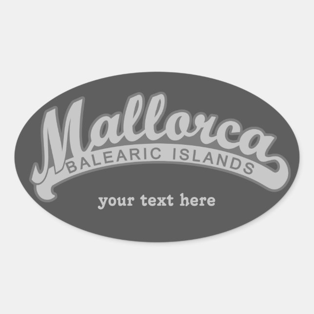 Espanha MALLORCA texto personalizado e adesivos de (Frente)