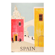 Espanha poster de viagens vintage