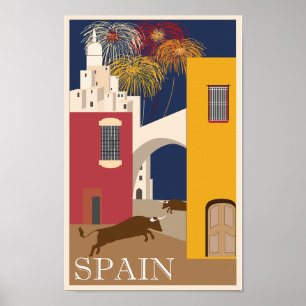 Espanha Poster de viagens Vintage