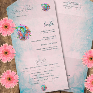 Espanhol, Flores Russas Coração Casamento Mexicano