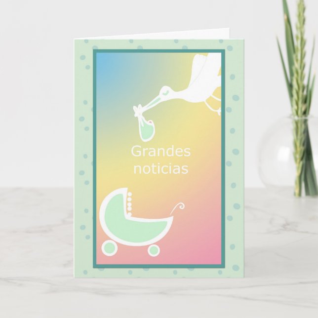 Espanhol nós estamos esperando o cartão (Frente)