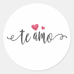 Espanhol Te Amo Namorados Adesivo