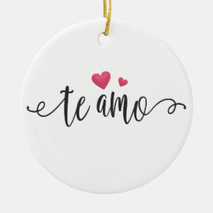 Espanhol Te Amo Namorados Ornamento