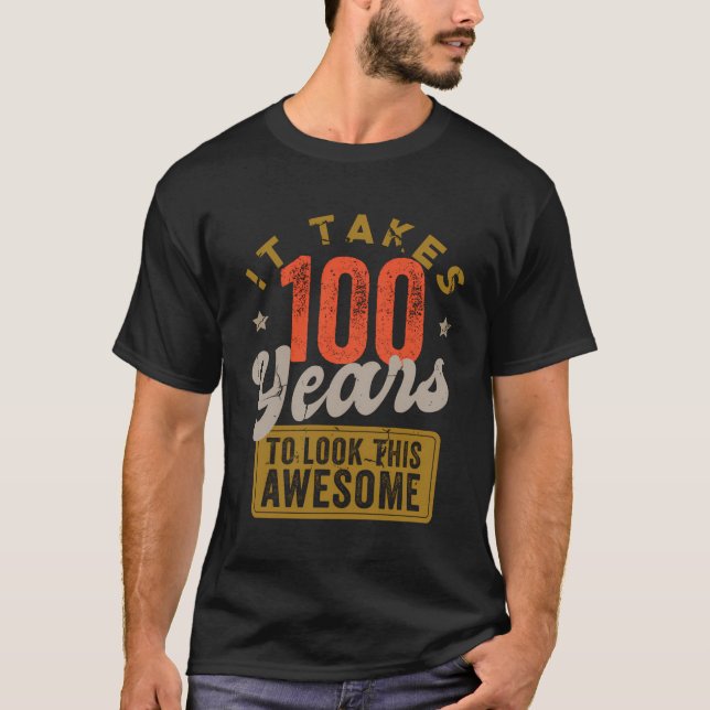 Espantoso Camisa De 100 Anos - Vintage 100º Birthd (Frente)