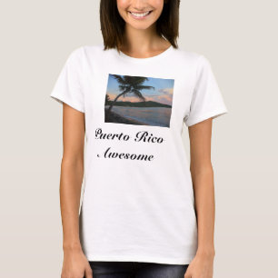 Espantoso T-shirt feminina da praia em Porto Rico
