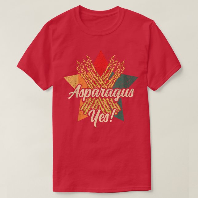 Espargos Sim Engraçado Camiseta de Jardineiro Vege (Frente do Design)
