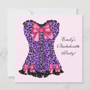Espartilho Estampa de Leopardo Rosa e Roxo Convite