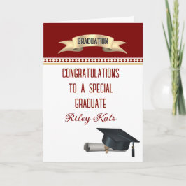 Especial! Cartão de formatura personalizado