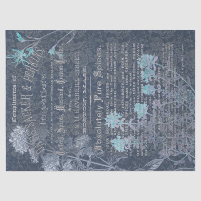 Especiarias Antigas E Ephemera Decoupage Papel Tec (Frente )