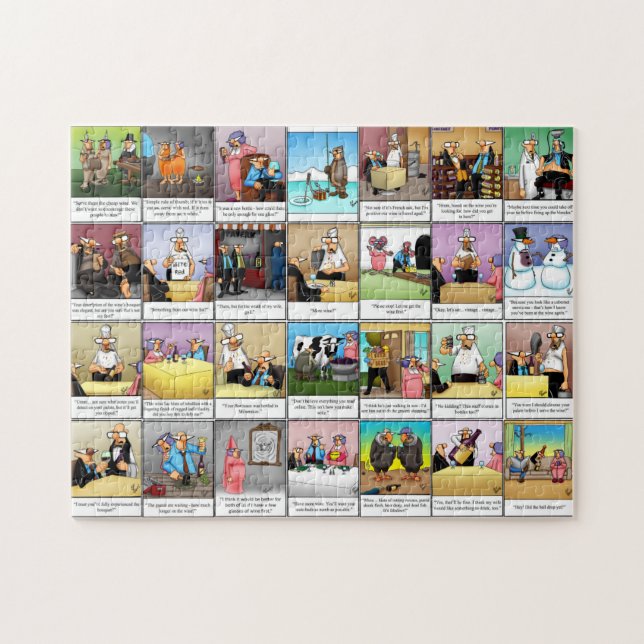 Especiarias engraçadas Vinho Humor Quebra-cabeça (Horizontal)