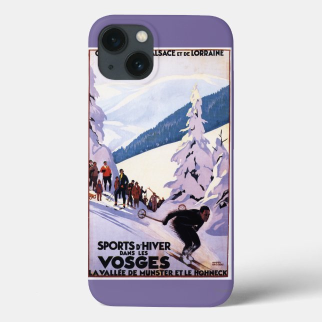 Espectadores Observando Poster Skier (Verso)